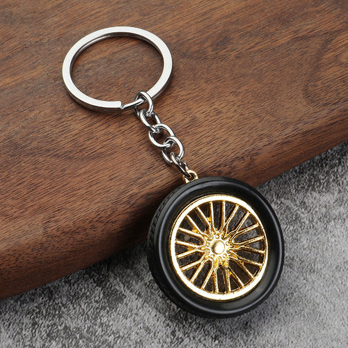 Cute Tire Keychain Zinc Alloy Car Bag Charm Accessory
