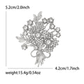 Rhinestone Flower Bouquet Brooch Silver Gold Multicolor view 5