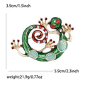Crystal Gecko Brooch In 2 Styles With Polished Metal And Decorative Details view 6