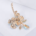 Three-Flower Branch Brooch In Pink Purple And Blue view 4