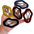 Velvet Irregular Geometric Duckbill Hair Clips 2 Colors view 5