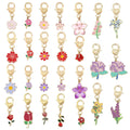 Rose, Sunflower and Blossom Charm Keychains in 18 Pictured Variations for Bags and Keys view 5
