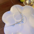 Silver Branch Teardrop Crystal Collar Necklace Single Style view 4