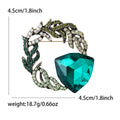 Crystal Wreath Brooch With Faceted Center Stone for Jackets Scarves and Lapels view 8