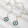 Gold Tone Blue Evil Eye Rearview Mirror Hanging Ornaments in Fifteen Designs view 8