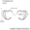 Layered Heart Twist and Ribbed Hoop Earrings in Seventeen Styles view 12