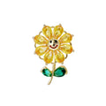 Red Gold Tone Sunflower Nineteen Designs Metal Brooch Pin view 4