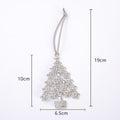 Silver Rhinestone Christmas Tree Metal Hanging Ornaments view 5