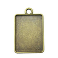 Textured Rectangular Cabochon Settings in Two Finishes view 4