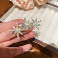 Gold Rhinestone Eight-Point Star Duckbill Hair Clip view 4