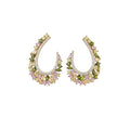 Gold Multicolor Crystal Bracelet Earrings And Rings view 5