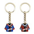 Enamel Graduation Gown Diploma Keychain Red or Blue view 5