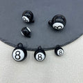 Glossy Resin Number 8 Ball Charm Pendant Three Sizes view 1