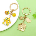 Bee and Honeycomb Charm Keychains Featuring Yellow Flower Across 33 Pictured Variations view 3