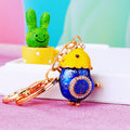 Crystal Fortune Chick Keychains with Cords and Loose Braided Loops view 6