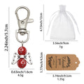 Beaded Guardian Angel Keychain Silver Clasp Nine Styles view 2