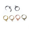 Round Leverback Earring Hooks in Six Metal Finishes view 3