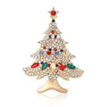 Crystal Christmas Tree Brooch with Multicolor Baubles view 5