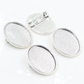 Oval Cabochon Brooch Trays With Pin Backs in Two Styles view 4