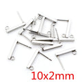 Stainless Steel Earring Posts with Loops in Assorted Shapes view 11
