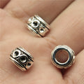 8x8x6mm 1.3g Multicolor Zinc Alloy Round Large Hole Spacer Beads for Bracelet Necklace DIY Jewelry Making