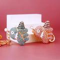 Jeweled Octopus Keychains with Fortune Cords and Loose Heart Loops view 3