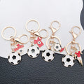 Four-Style Soccer Player Medal Jersey and Shoe Enamel Keychain Collection view 3
