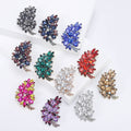 Faceted Crystal Leaf Brooch in Blue and Pink Decorative Accessory view 4
