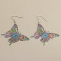 Rainbow Hamsa Heart and Butterfly Openwork Hook Earrings view 6