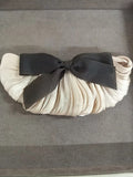 Brown Bow Pleated Satin Spring Hair Clips Two Colors view 6