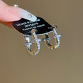 Crystal U Shape Hoop Earrings in Three Styles Statement Jewelry view 6