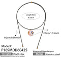Black Cord Round Enamel Floral Pendant Necklace Styles view 6