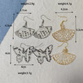 Acrylic Calligraphy Butterfly and Fan Earrings 3 Styles view 4