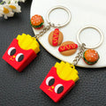 Fries Burger Baguette Hot Dog and Pizza Food Keychains view 3