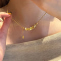 Gold Chinese Coin Link Pendant Chain Necklace Adjustable view 2