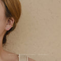 Gold Tone Textured Small Ear Cuff Clips For Non Pierced Ears view 2