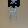 Gold and Silver Tone Chain Fringe Stud Earrings in Six Styles view 11