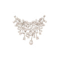 Silver Crystal Pearl Butterfly Spray Brooch Pin Clip view 5