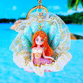 Glitter Shell Mermaid Doll Keychains in Eleven Color Options view 11