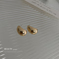 Three Style Gold and Silver Bean Shape Statement Earrings view 3