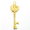 Vintage Metal Crown Key Pendant in Multiple Finish Options for Jewelry Making view 3