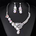 Black Silver Tone Lock Crystal Five Designs Metal Necklace view 6