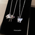 Silver-Tone Cat Pendant Necklace Fashion Jewelry Collection view 4