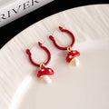 Color Hoop and Mini Fruit Novelty Earrings in Six Designs view 9