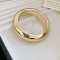 Gold Glossy Geometric Chunky Bangle Eight Shape Styles view 7