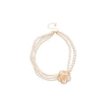 Multi Strand Pearl Rose Necklace Drop Earrings Two Styles view 5