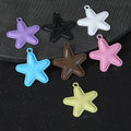 Enamel Star Charm Pendant with Stitched Edge Seven Colors view 1