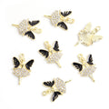 Enamel-Look And Crystal-Accented Gold Silver Ballerina Alloy Charms in 2 Styles view 4