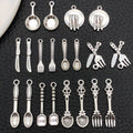 Alloy Antique Silver Tableware Metal Charms with 11 Listed Options view 1