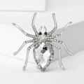 Rhinestone Spider Brooch in Eight Color Styles Decorative Lapel Pin view 2